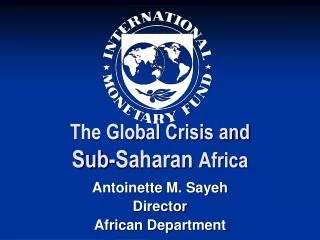 The Global Crisis and Sub-Saharan Africa