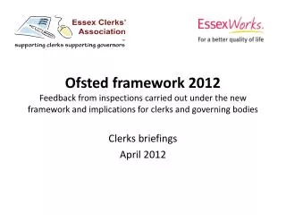 Clerks briefings April 2012