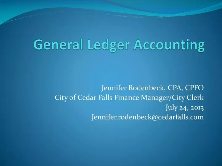 general ledger accounting