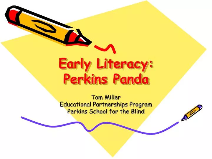 early literacy perkins panda