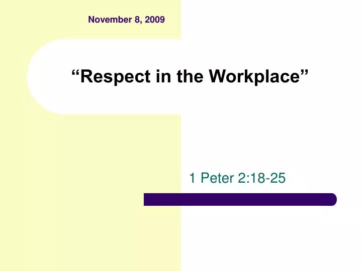 respect in the workplace