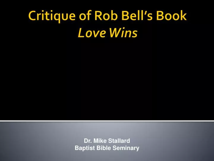 critique of rob bell s book love wins