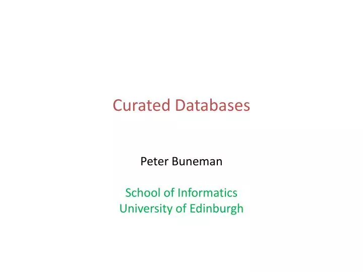 curated databases