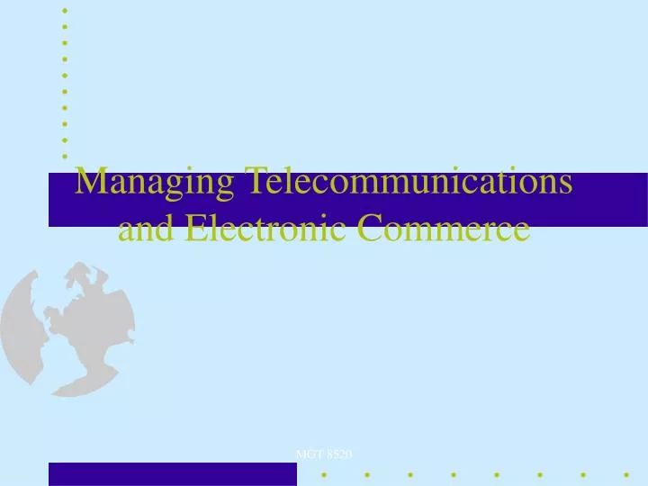 managing telecommunications and electronic commerce
