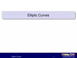 Elliptic Curves