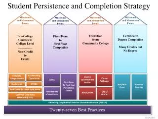 Student Persistence and Completion Strategy