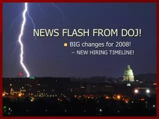 NEWS FLASH FROM DOJ!