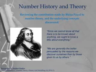 number history and theory