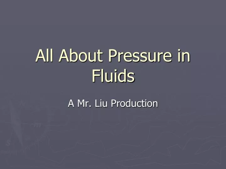 all about pressure in fluids