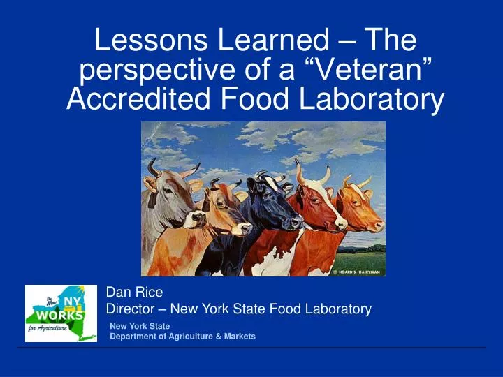 lessons learned the perspective of a veteran accredited food laboratory