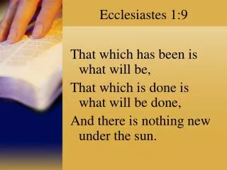 Ecclesiastes 1:9