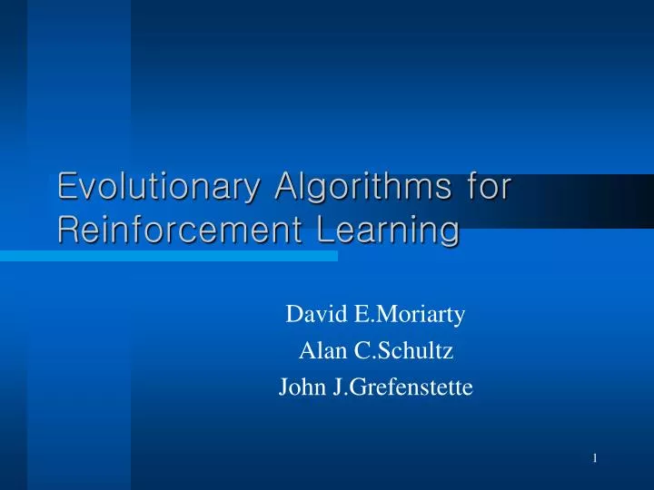 evolutionary algorithms for reinforcement learning