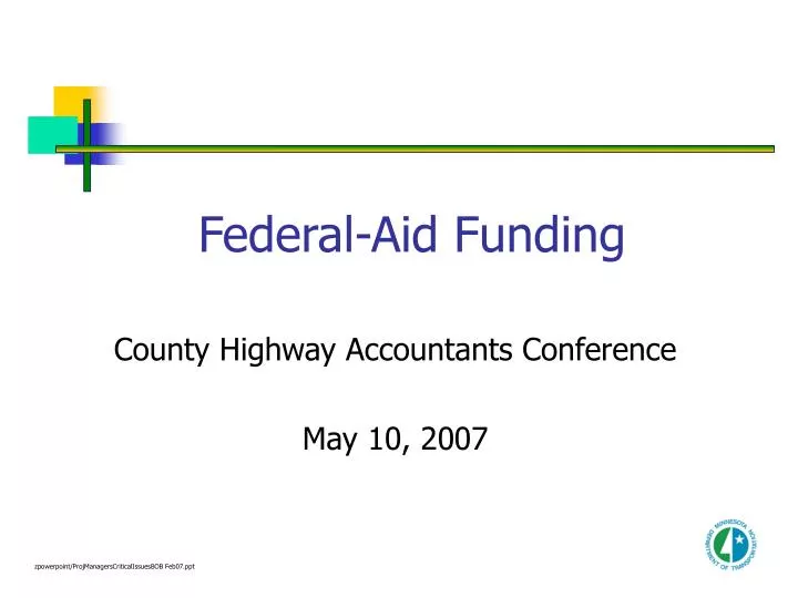 federal aid funding