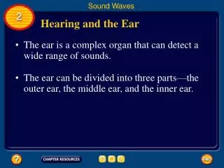 Hearing and the Ear