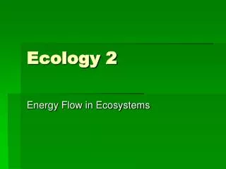 Ecology 2