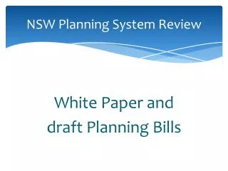 NSW Planning System Review