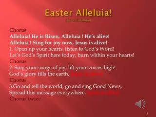 Easter Alleluia! Michael M angan