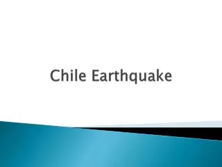 chile earthquake