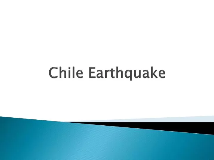 chile earthquake