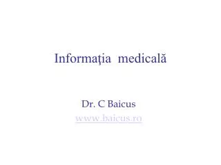 informa ia medical
