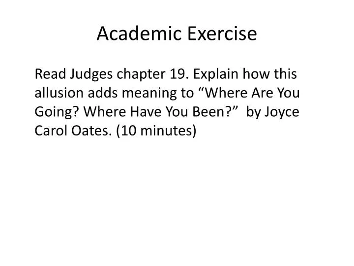 academic exercise