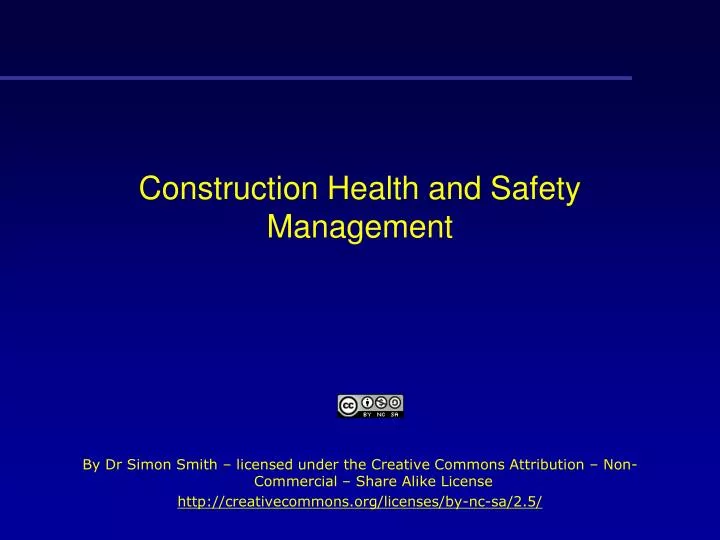 PPT - Construction Health And Safety Management PowerPoint Presentation ...