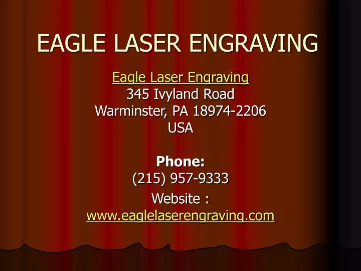 eagle laser engraving