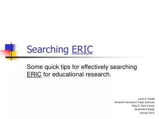 Searching ERIC