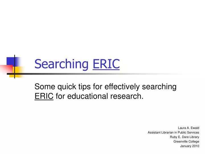 searching eric