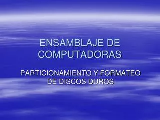 ensamblaje de computadoras