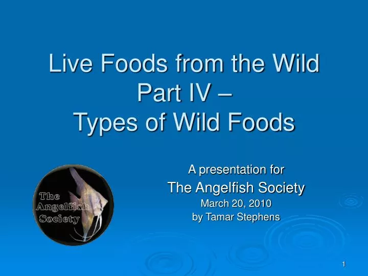 live foods from the wild part iv types of wild foods