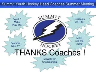 Summit Youth Hockey Head Coaches Summer Meeting