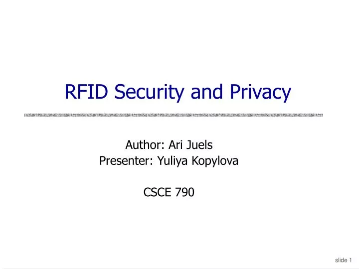 rfid security and privacy