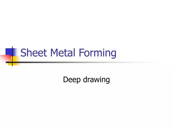 sheet metal forming