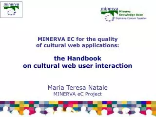 MINERVA EC for the quality of cultural web applications: the Handbook