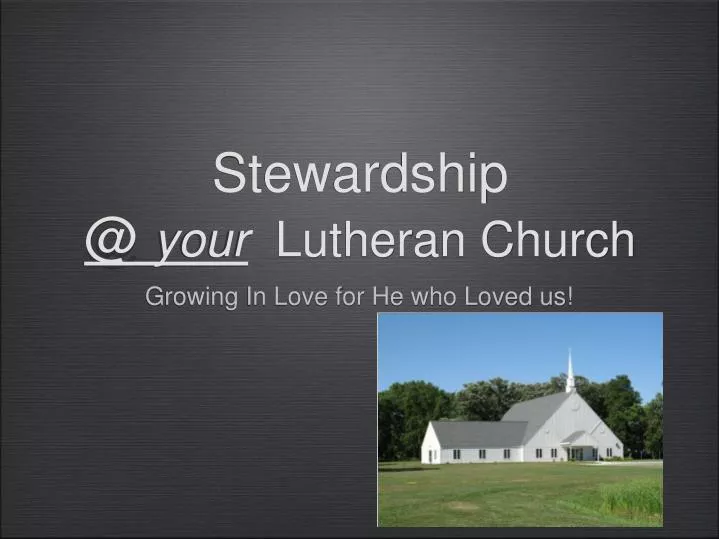 stewardship @ your lutheran church