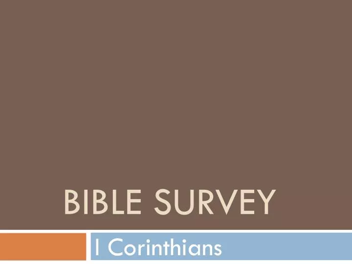 bible survey