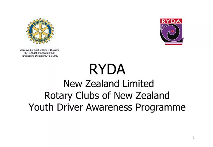 ryda new zealand limited rotary clubs of new zealand youth driver awareness programme