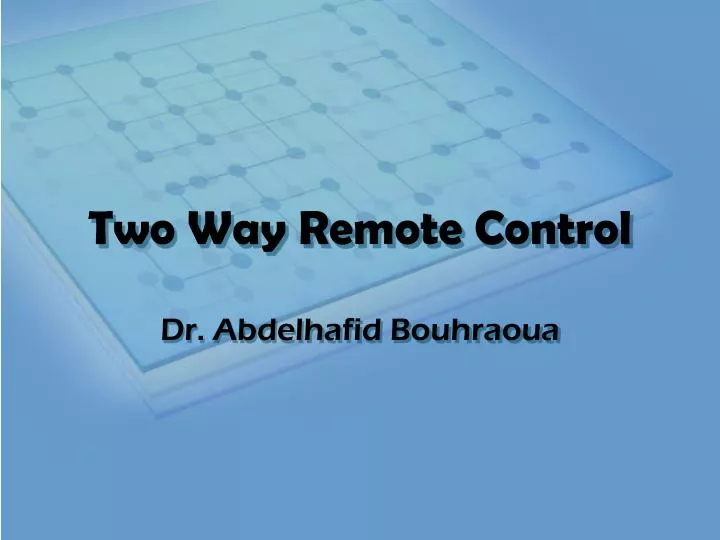 two way remote control
