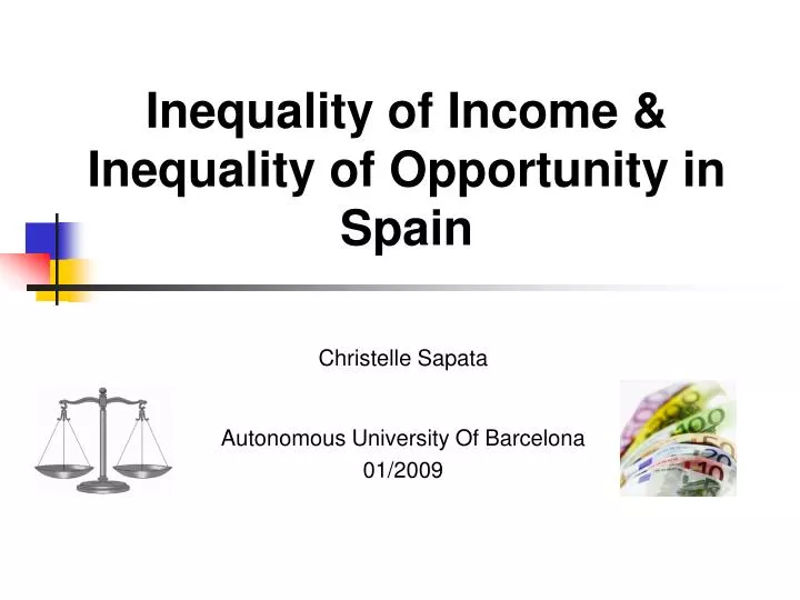 inequality of income inequality of opportunity in spain