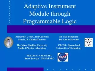 Adaptive Instrument Module through Programmable Logic