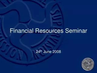 Financial Resources Seminar