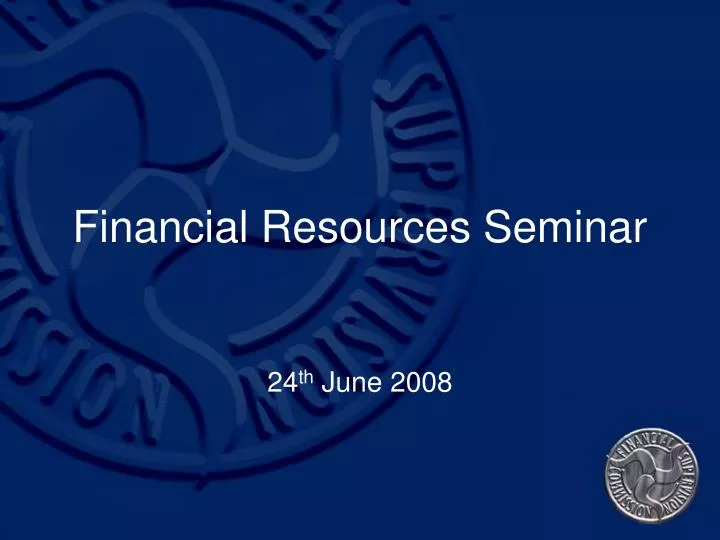 financial resources seminar