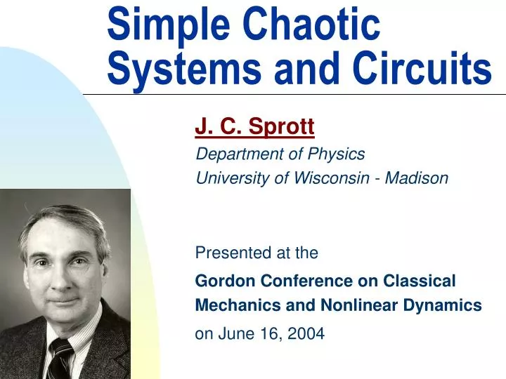 simple chaotic systems and circuits