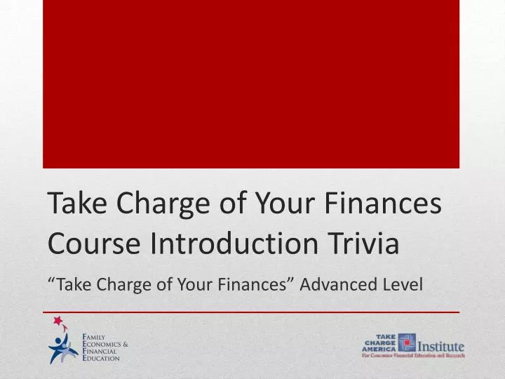 take charge of your finances advanced level