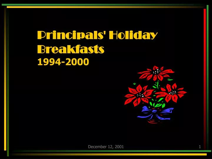 principals holiday breakfasts 1994 2000