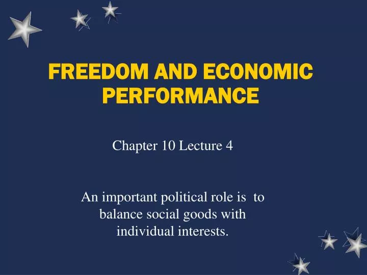 freedom and economic performance