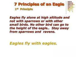 7 Principles of an Eagle