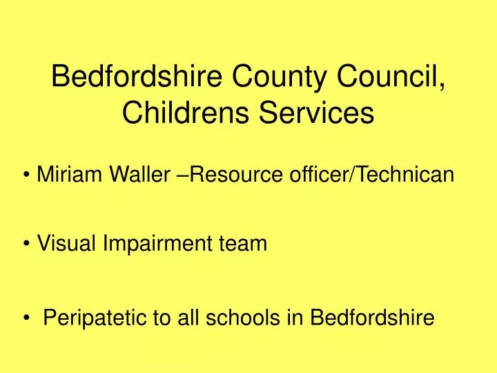 bedfordshire county council childrens services