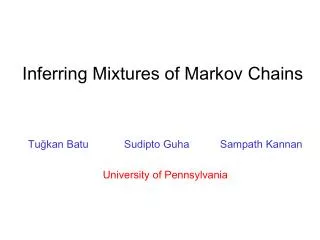 Inferring Mixtures of Markov Chains